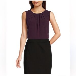 Calvin Klein Maroon Sleeveless Blouse for Layering